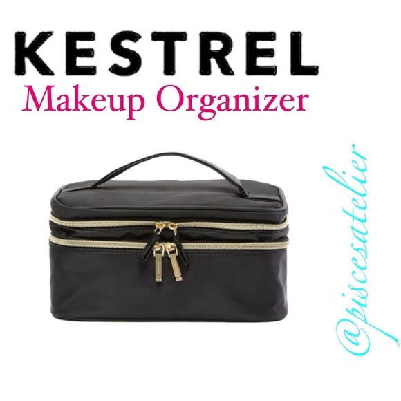 Kestrel Black Double Zip Train Makeup Case - Picture 2 of 8